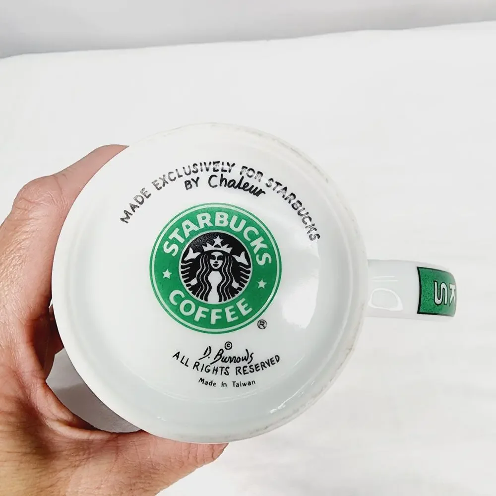 Starbucks Vintage Coffee Tea Mug By Chaleur D. Burrows Nighthawk Diner